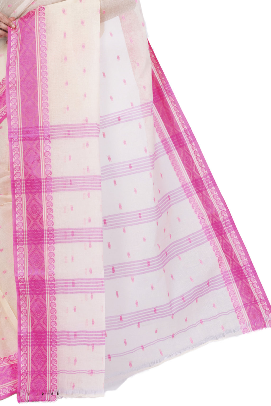 Pink Pure Cotton Boysko_Tant Tant Saree (842)
